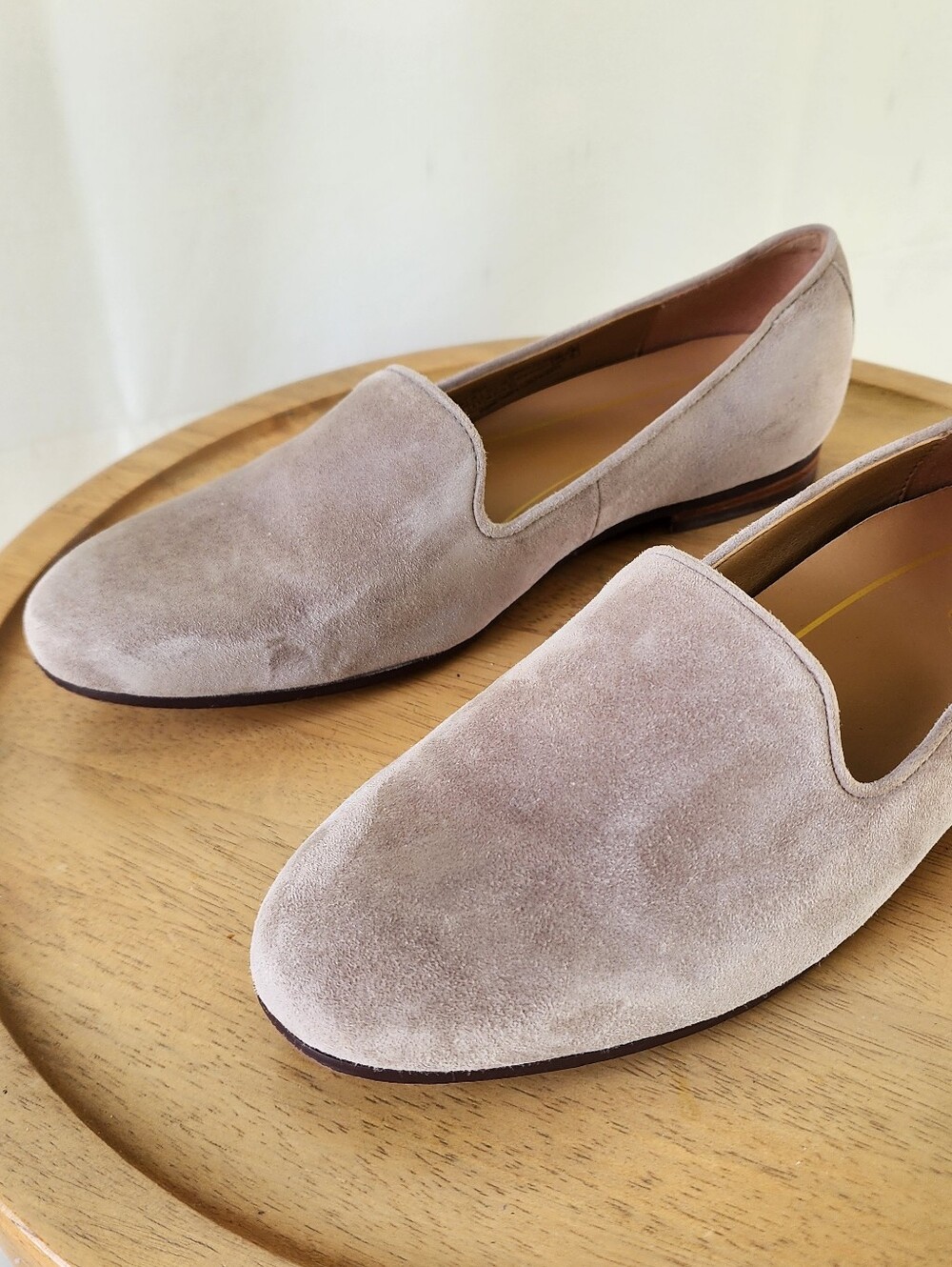 Vionic Willa Classic Women's Suede Slip-On Loafers in Light Taupe - Picture 3 of 11